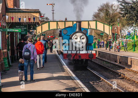 Thomas le réservoir du moteur au cours de la semaine de Thomas sur la ligne de cresson, Ropley, milieu Hants Railway, Hampshire. Angleterre, Royaume-Uni Banque D'Images