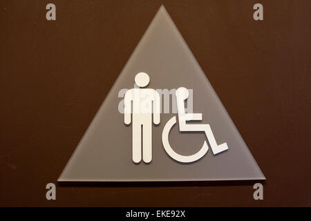 Men's restroom sign in Peet's à Oakland, Californie. Banque D'Images