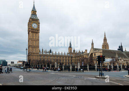 La tour de l'horloge à Londres bigben Banque D'Images