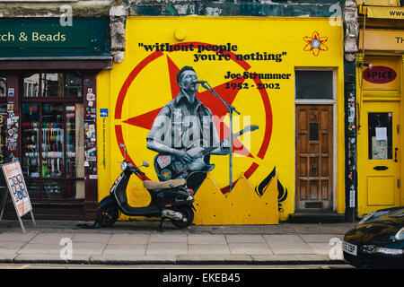 Le Joe Strummer murale dans rien Hill, Londres Banque D'Images