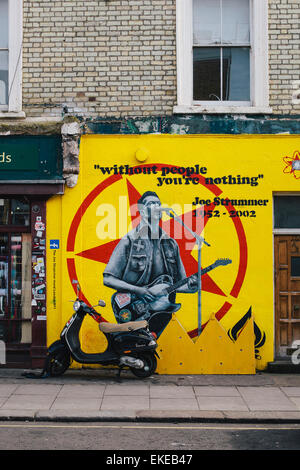 Le Joe Strummer murale dans rien Hill, Londres Banque D'Images