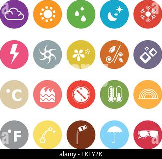 Télévision météo icônes sur fond blanc, stock vector Illustration de Vecteur