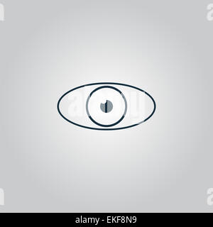 Icône de l'oeil. Télévision style design. Banque D'Images