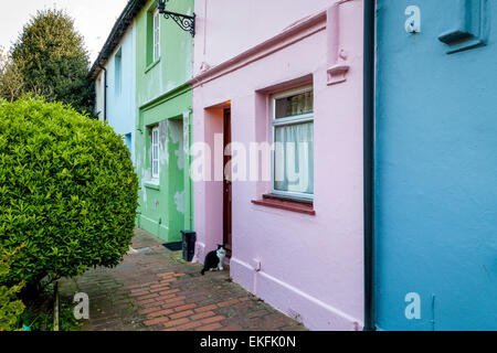 Maisons colorées, Lewes, East Sussex, UK Banque D'Images