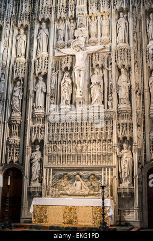 L'écran d'Walingford c.1480 à Albans Cathedral, UK Banque D'Images