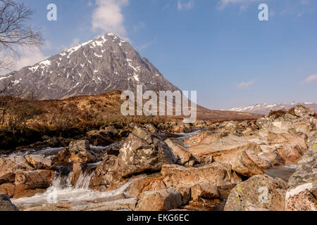 Buachaille Etive Mor, rivière Etive, Glencoe, Ecosse, Royaume-Uni Banque D'Images