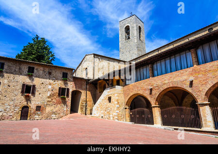 San Gimignano, Toscane en Italie. Ville médiévale fortifiée, connue pour ses belles tours, monument de Toscane en Italie. Banque D'Images