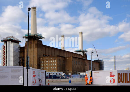 27 mars 2015 - Londres : Battersea Power Station en cours de réaménagement dans le cadre de l'ensemble neuf Elms development scheme Banque D'Images