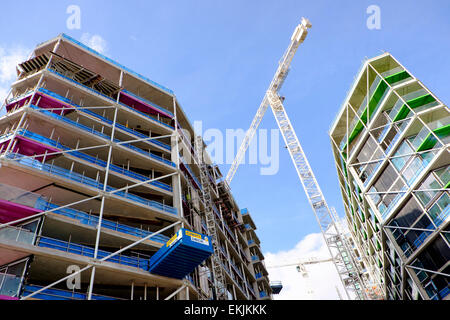 27 mars 2015 - Londres : partie des neuf Elms, réaménagement de l'appartement Riverlight Bâtiments en construction Banque D'Images