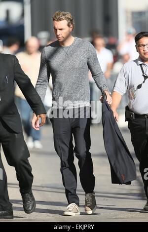 Les célébrités arrivent pour un enregistrement de 'l'Jimmy Kimmel Live !" spectacle : Dax Shepard Où : Los Angeles, California, United States Quand : 06 Oct 2014 Banque D'Images