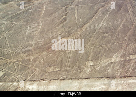 Lignes de Nazca géoglyphes de Nazca au Pérou, Banque D'Images
