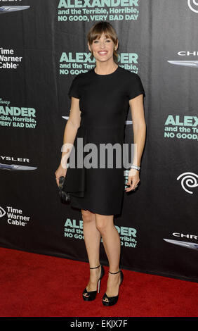 Premiere du Disney's 'Alexander et le Terrible, horrible, pas bon, très mauvais jour' au El Capitan Theatre - Arrivées avec : Jennifer Garner Où : Los Angeles, California, United States Quand : 06 Oct 2014 Banque D'Images