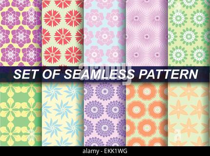 10 autre vecteur seamless patterns (carrelage). Texture sans fin Illustration de Vecteur