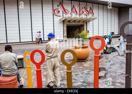 Johannesburg Afrique du Sud,Gandhi Square,Black man men male,art,sculpture,ABSA,SAfri150307010 Banque D'Images