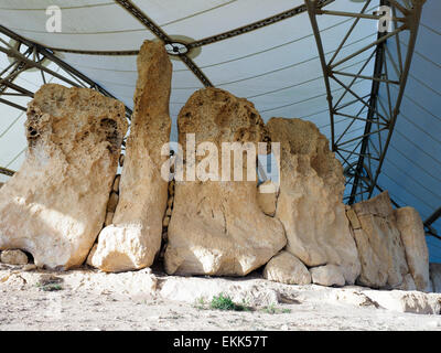 Ħaġar Qim temples mégalithiques de Malte - Banque D'Images
