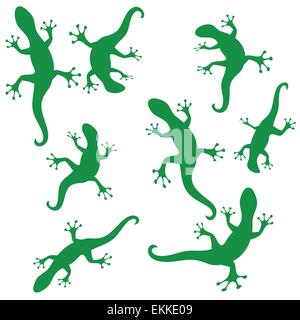 Silhouettes de salamander Banque D'Images