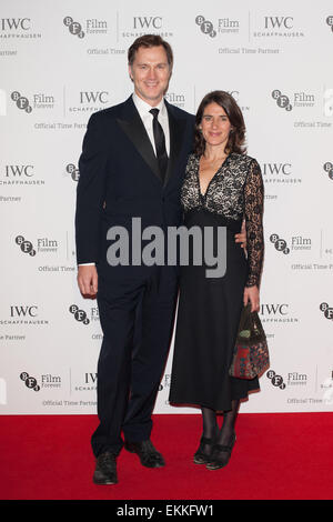 IWC Schaffhausen Dîner de gala en l'honneur de la British Film Institute - Arrivées avec : David Morrissey,Esther Freud Où : London, Royaume-Uni Quand : 07 Oct 2014 Banque D'Images