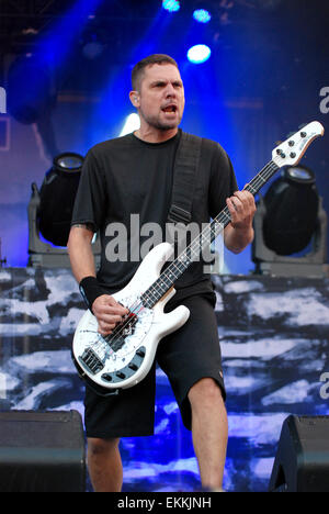 Plus fort que la vie Festival - Jour 2 - Performances - Volbeat comprend : Volbeat,Anders Kjølholm Où : Louisville, Kentucky, United States Quand : 06 Oct 2014 Banque D'Images