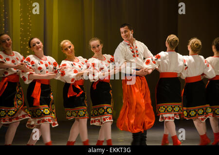 Spectacle de danse folklorique, Minsk, Bélarus Banque D'Images