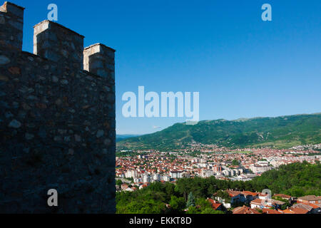 Tsar Samuil la forteresse avec la ville d'Ohrid, Ohrid, République de Macédoine Banque D'Images