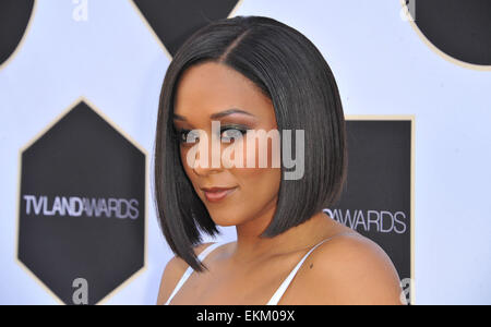 Los Angeles, Californie, USA. Apr 11, 2015. Tia Mowry participant à la 2015 TV Land Awards tenue au Saban Theatre de Los Angeles, Californie le 11 avril 2015. 2015 : Crédit D. Long/Globe Photos/ZUMA/Alamy Fil Live News Banque D'Images