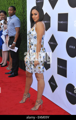 Los Angeles, Californie, USA. Apr 11, 2015. Tia Mowry participant à la 2015 TV Land Awards tenue au Saban Theatre de Los Angeles, Californie le 11 avril 2015. 2015 : Crédit D. Long/Globe Photos/ZUMA/Alamy Fil Live News Banque D'Images