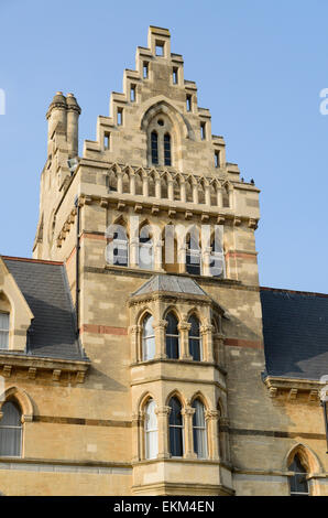 Un gros plan de la partie centrale de La Prairie partie bâtiment de Christchurch College, University of Oxford, Oxford, Royaume-Uni Banque D'Images