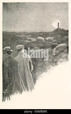 'J'ai vu la figure d'un homme sur le tor" - de 'The Hound of the Baskervilles' par Arthur Conan Doyle (1859-1930). Illustration par Sidney Paget (1860-1908). Voir la description pour plus d'informations. Banque D'Images