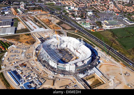 Vue aerienne stade des Lumieres - 07.04.2015 - Nouveau Stade de Lyon en construction a Decines Charpieu.Photo : Jean Michel Bancet/Icon Sport Banque D'Images