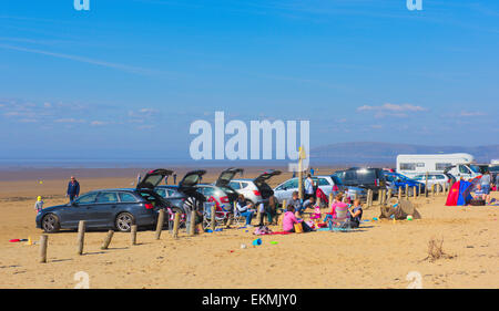 Marée basse à Chabeuil plage près de Burnham-on-Sea, Somerset Banque D'Images
