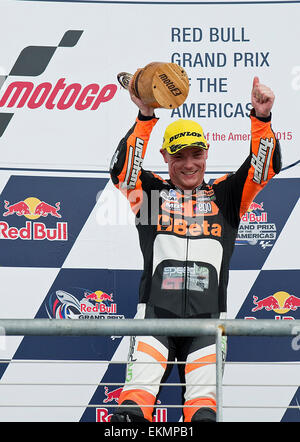 12 avril 2015 : Sam Lowes # 22 avec Accélérer Racing remporte le Moto2 au Red Bull Grand Prix of the Americas. Austin, Texas. Banque D'Images