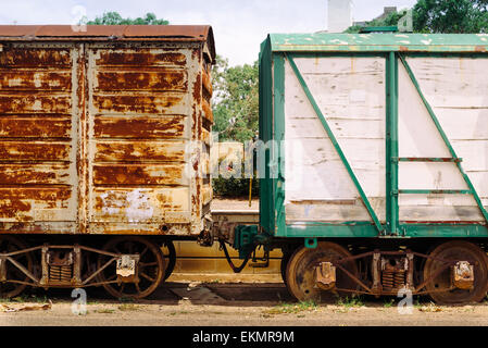 Vieux train abandonné, Murray Bridge, SA, Australie, Banque D'Images