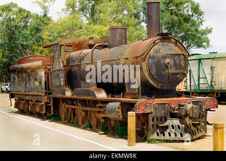 Vieux train abandonné, Murray Bridge, SA, Australie, Banque D'Images