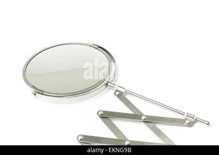 Miroir grossissant cosmétique isolated on white Banque D'Images