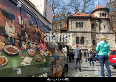 Ancienne synagogue Klausen, salle de cérémonie, cimetière et musée, le Quartier Juif, Prague, République Tchèque Banque D'Images