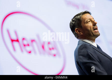 Düsseldorf, Allemagne. 13 avr, 2015. Directeur général de Henkel, Kasper Rorsted, parle au cours de l'Assemblée générale à Duesseldorf, Allemagne, 13 avril 2015. Photo : ROLF VENNENBERND/dpa/Alamy Live News Banque D'Images