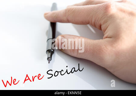 Nous sommes Social Concept Isolated Over White Background Banque D'Images