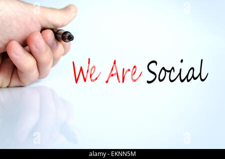 Nous sommes Social Concept Isolated Over White Background Banque D'Images