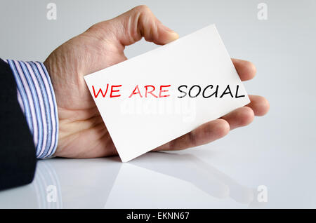 Nous sommes Social Concept Isolated Over White Background Banque D'Images