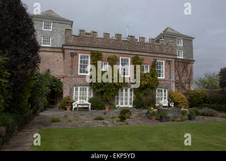 Ince Château nr Saltash Cornouailles,construit sur 1642 et est la demeure de Lord et Lady Boyd avec beau jardin qui sont ouvert au public. Banque D'Images