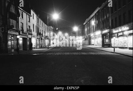 Le centre-ville de Nottingham, samedi soir, dimanche matin de 11 - 12 février 1961. Banque D'Images