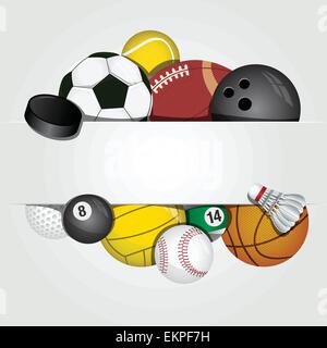 Vector illustration de divers sport balls Illustration de Vecteur