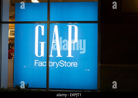 Gap Factory Store Se connecter au Premium Outlet Mall à Orlando, Floride, USA Banque D'Images