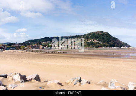 Beach UK - Minehead plage et ville, côte du Somerset, England, UK Banque D'Images