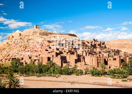 Ksar d'Ait Ben Haddou, un exemple frappant de l'architecture marocaine du sud, Province de Ouarzazate, Maroc Banque D'Images