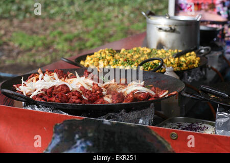 Indian food at Farmers Market Banque D'Images