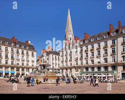 Place Royale, Nantes, Loire Atlantique, France. Banque D'Images