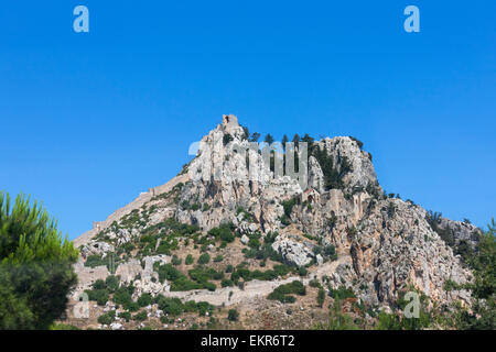 Le Château de Saint Hilarion dans Kyrenia district, République turque de Chypre du Nord Banque D'Images