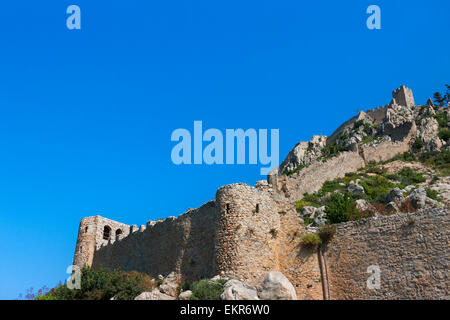 Le Château de Saint Hilarion dans Kyrenia district, République turque de Chypre du Nord Banque D'Images