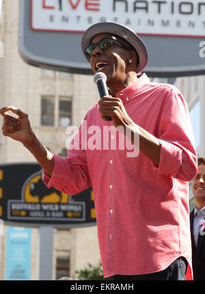 New Kids on the Block La cérémonie de dévoilement d'étoiles sur le Hollywood Walk of Fame en vedette : Arsenio Hall où : Hollywood, California, United States Quand : 09 Oct 2014 Banque D'Images